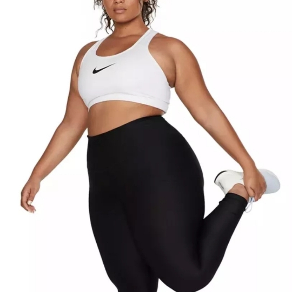 Nike PLUS SIZE WOMEN'S Sport Bra Swoosh DJ0746 100 WHITE SPORTSWEAR Size 3X - Picture 2 of 6